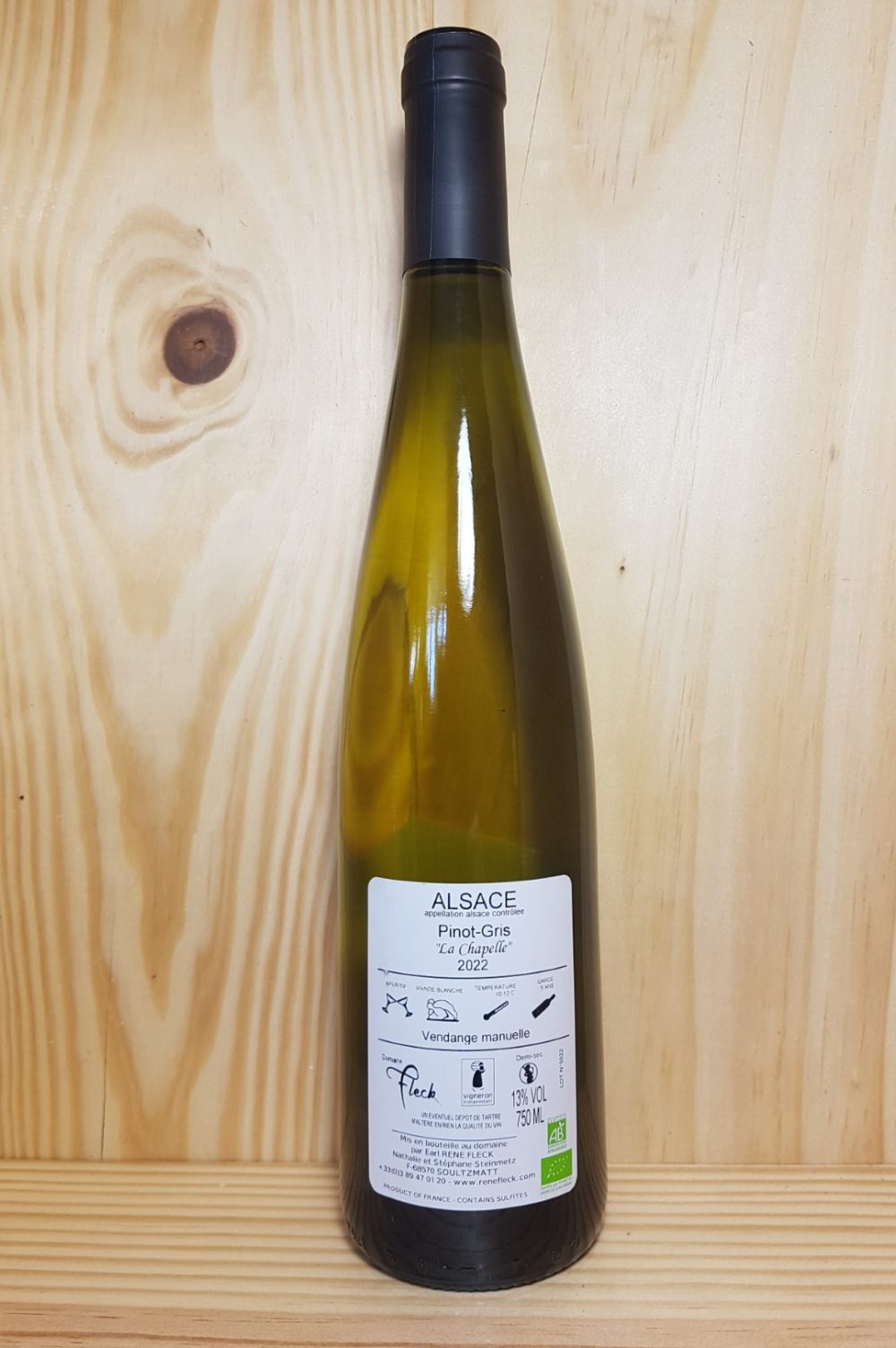 Pinot Gris "La chapelle" 2022 René Fleck et Fille 75 cl (Blanc) – Image 3