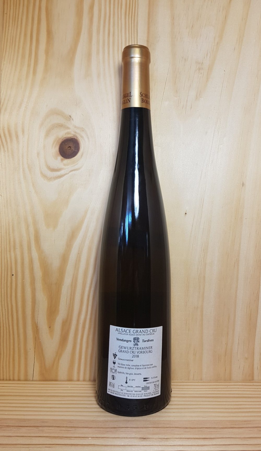 Gewurztraminer Grand Cru Vorbourg Vendanges Tardives 2018 Schlegel Boeglin 75 cl (Blanc) – Image 3