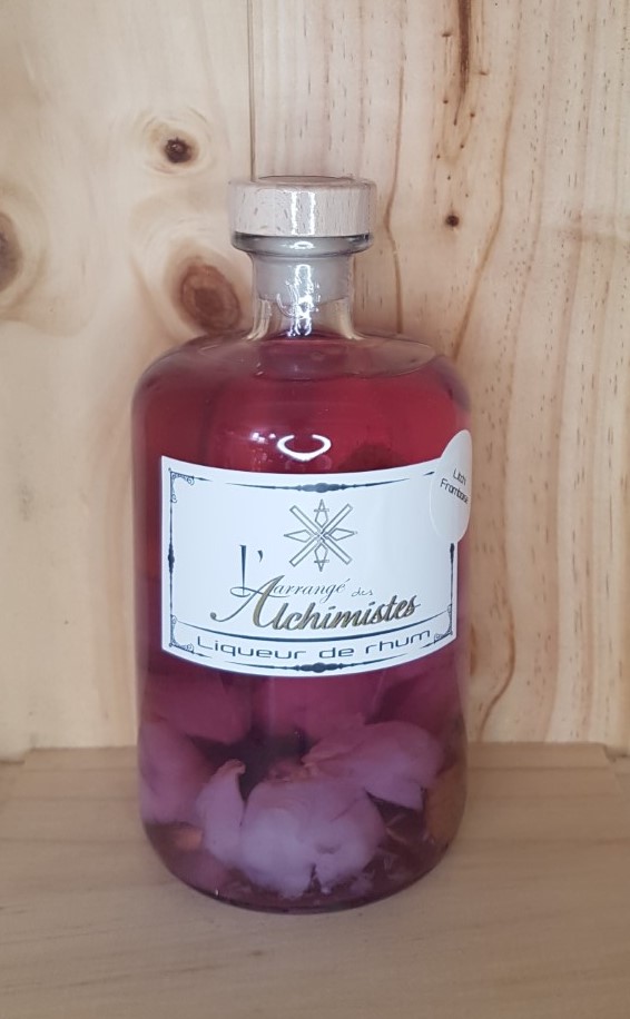 Rhum arrangé "Litchi-framboise" L'arrangé des alchimistes 70 cl
