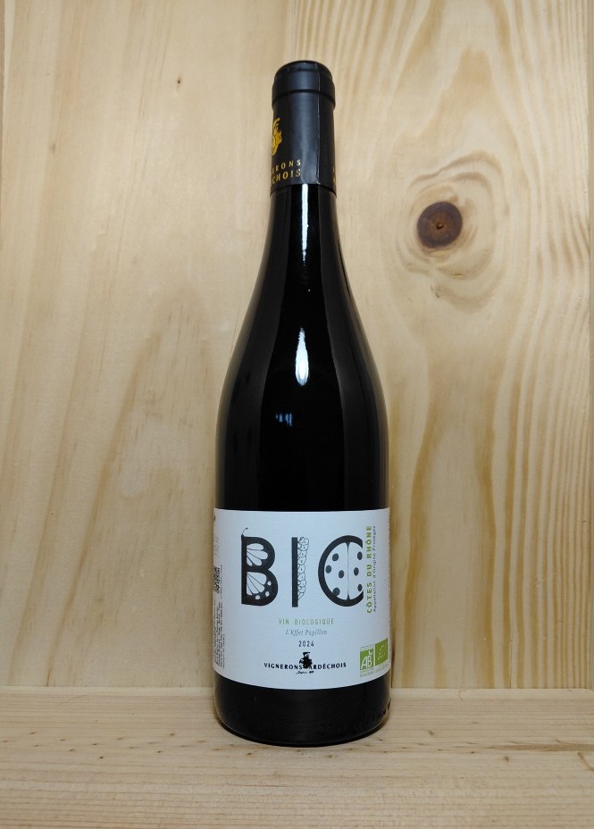 Côtes du Rhône "l'effet papillon" 2024 Vignerons ardéchois 75 cl (Rouge)